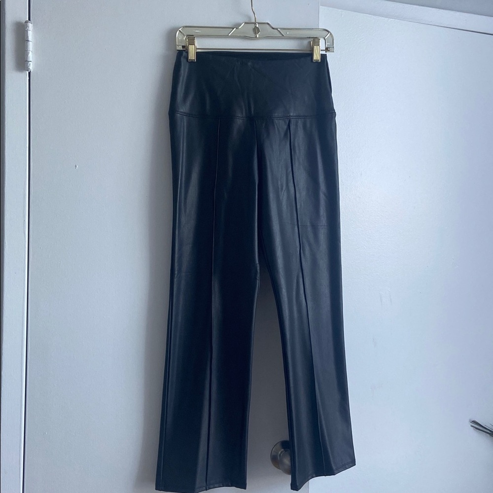 Black Faux Leather Pants